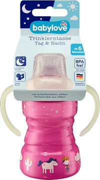 Trinklerntasse Tag & Nacht pink, ab 6. Monat, 260 ml, 1 St