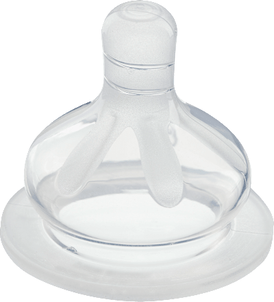 Trinksauger Weithals Silikon, rund Universal Gr. M, von Geburt an, 2 St