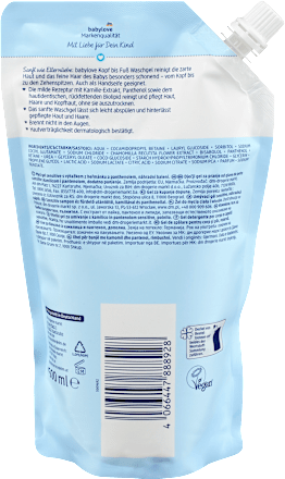 Waschgel Kopf bis Fuß sensitive Nachfüllpack, 500 ml