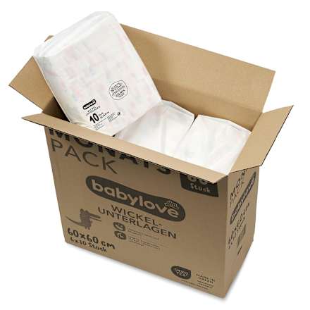 Wickelunterlagen (60x60 cm), Monatspack, 60 St