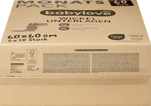 Wickelunterlagen (60x60 cm), Monatspack, 60 St