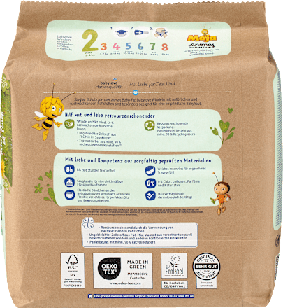 Windeln Biene Maja Gr. 2 mini (3-6 kg), 28 St