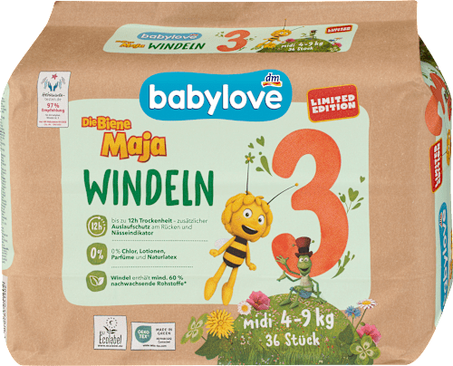 Windeln Biene Maja Gr. 3 midi (4-9 kg), 36 St