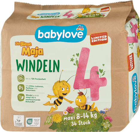 Windeln Biene Maja Gr. 4 maxi (8-14 kg), 34 St