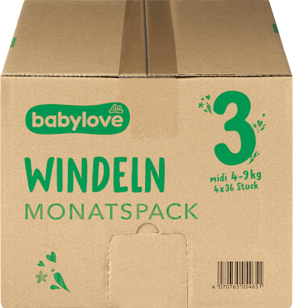 Windeln Gr. 3 midi (4-9 kg) Monatspack, 144 St