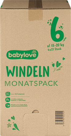 Windeln Gr. 6 xl (15-20 kg) Monatspack, 108 St