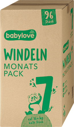 babylove Windeln Gr. 7 xxl (16+ kg) Monatspack, 96 St