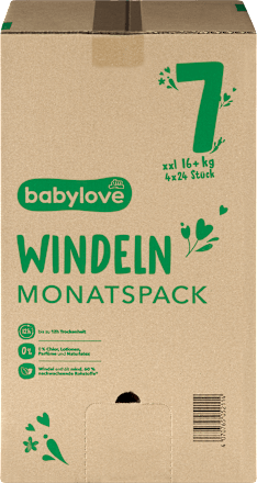 babylove Windeln Gr. 7 xxl (16+ kg) Monatspack, 96 St