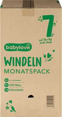 babylove Windeln Gr. 7 xxl (16+ kg) Monatspack, 96 St