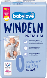 Windeln Premium Gr. 0 newborn xs (bis 3 kg), 24 St