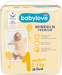 Windeln Premium Gr. 1 Newborn (2-5 kg), 28 St