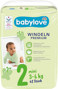 Premium luiers maat 2 mini (3-6 kg), 42 stuks