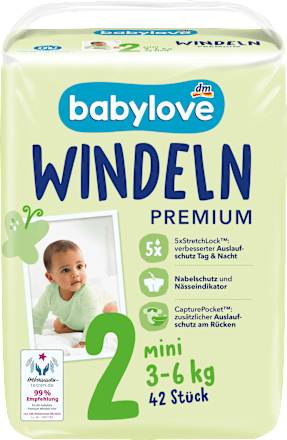 Windeln Premium Gr. 2 mini (3-6 kg), 42 St