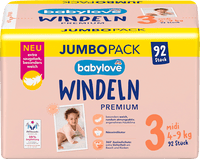 babylove Windeln Premium Gr.3 midi (4-9 kg) Jumbopack, 92 St