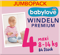 Premium luiers maat 4 Maxi (8-14 kg), Jumbo Pack, 84 stuks