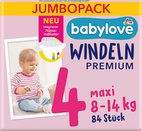 Windeln Premium Gr. 4 maxi (8-14 kg), Jumbopack, 84 St