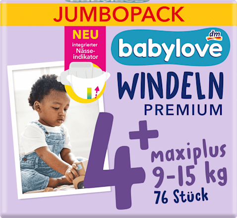 Windeln Premium Gr. 4+ maxiplus (9-15 kg) Jumbopack, 76 St