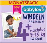 Windeln Premium Gr. 4+ maxiplus (9-15 kg), Monatspack, 152 St