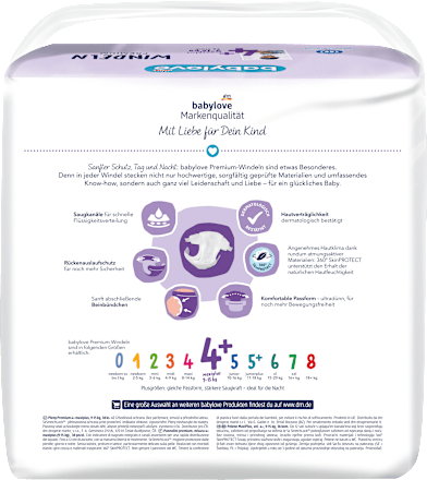 Windeln Premium Gr. 4+ maxiplus (9-15 kg), 38 St