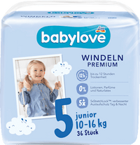 Premium Luiers Maat 5, Junior, 10-16 kg, 36 stuks