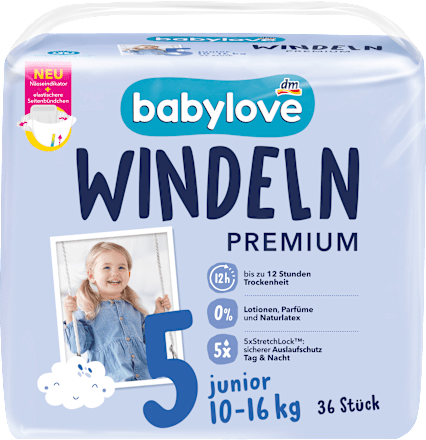 babylove Windeln Premium Gr. 5 junior (10-16 kg), 36 St