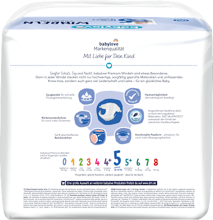 Windeln Premium Gr. 5 junior (10-16 kg), 36 St