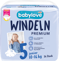 Windeln Premium Gr. 5 junior (10-16 kg), 36 St