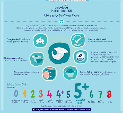 Premium luiers maat 5+ Juniorplus (11-18 kg), maandverpakking, 136 stuks