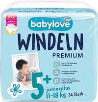 Windeln Premium Gr. 5+ juniorplus (11-18 kg), 34 St