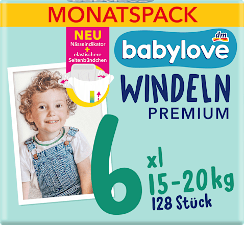 Windeln Premium Gr. 6 XL (15-20 kg) Monatspack, 128 St