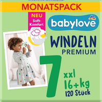 babylove Windeln Premium Gr. 7 xxl (16+ kg) Monatspack, 120 St