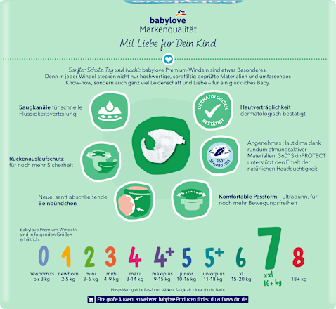Premium luiers maat 7 XXL (16+ kg), maandverpakking, 120 stuks