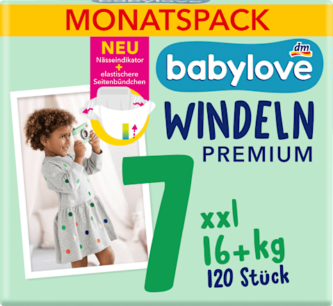 Windeln Premium Gr. 7 XXL (16+ kg) Monatspack, 120 St