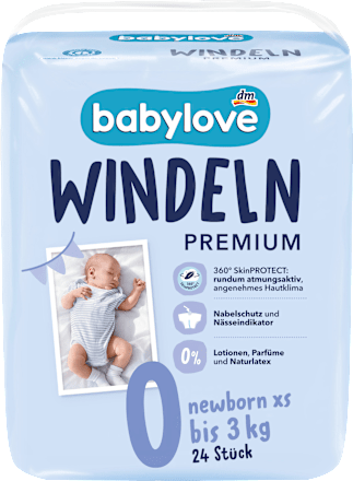 Windeln Premium Newborn XS Gr. 0 (bis 3 kg), 24 St