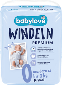 Windeln Premium Newborn XS Gr. 0 (bis 3 kg), 24 St