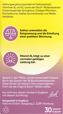 Bachblüten Balance & Positivität Kapseln, 30 St