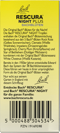 Bachblüten Nachtruhe Tropfen, 10 ml