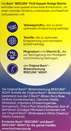 Ruhige Nächte Bachblüten Kapseln, 30 St