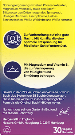 Ruhige Nächte Bachblüten Kapseln, 30 St