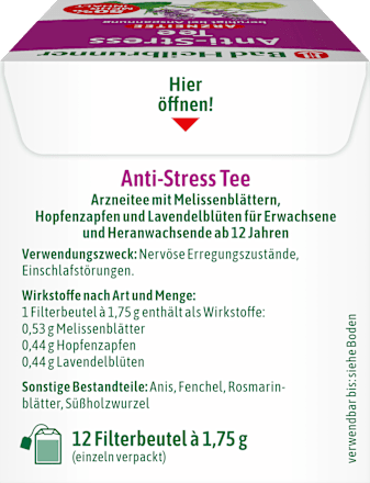 Arzneitee, Anti-Stress Tee (12 Beutel), 21 g