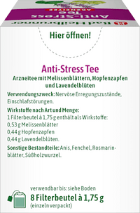 Medicinale thee, anti-stress thee (8 zakjes), 14 g