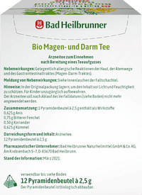 Arzneitee, Bio Magen- & Darm Tee (12 Beutel), 30 g