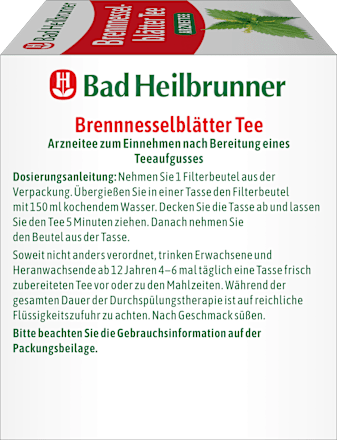 Arzneitee, Brennesselblätter Tee (8 Beutel), 16 g