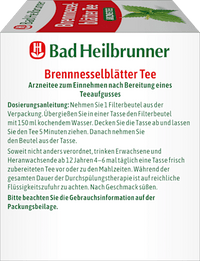 Arzneitee, Brennesselblätter Tee (8 Beutel), 16 g