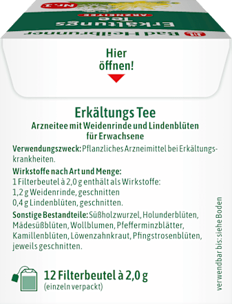 Arzneitee, Erkältungs Tee (12 Beutel), 24 g