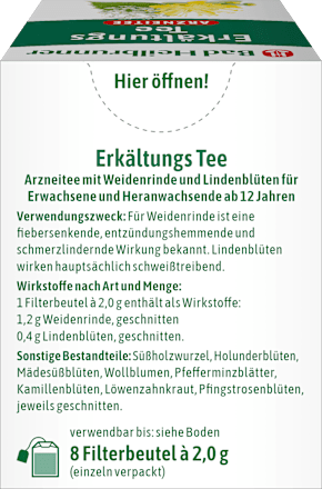 Medicinale thee, koude thee (8 zakjes), 16 g