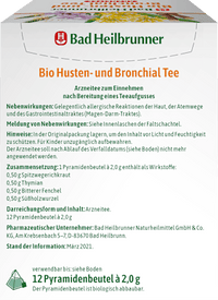 Arzneitee, Husten- & Bronchial Tee (12 Beutel), 24 g