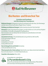 Arzneitee, Husten- & Bronchial Tee (12 Beutel), 24 g