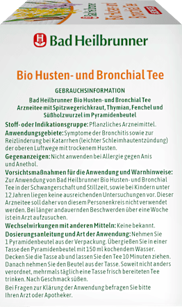 Arzneitee, Husten- & Bronchial Tee (12 Beutel), 24 g