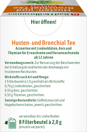 Medicinale thee, hoest- en bronchiale thee (8 zakjes), 16 g